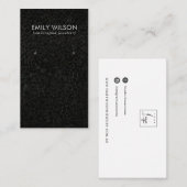 黒モザイク模様スタッドイヤリング表示カード 名刺 (正面/裏面)