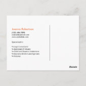 黒モダンいオレンジは売実在った広告 ポストカード (裏面)