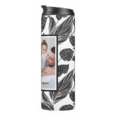 黒モダンいカスタム写真パーソナライズされた タンブラー (回転右)