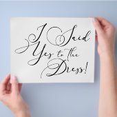 黒モダンいシンプルYesスクリプトはドレスに チラシ (手)