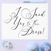 黒モダンいシンプルYesスクリプトはドレスに チラシ (シングル)