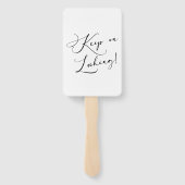 黒モダンいシンプルYesスクリプトはドレスに ハンドファン (裏面)