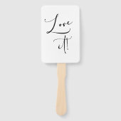 黒モダンいシンプルYesスクリプトはドレスに ハンドファン (正面)