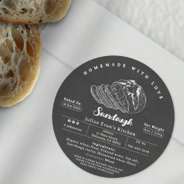 黒モダンいソース生地ホームメイドコテージローレーベル ラウンドシール