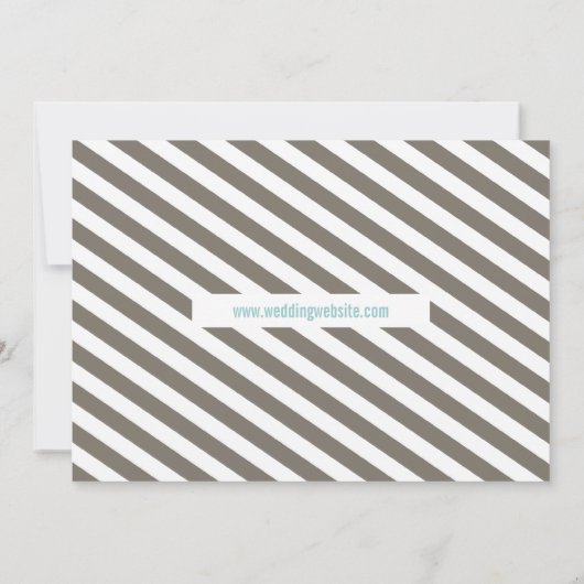 黒モダンいタブスタイリッシュシックな写真日付を保存 セーブザデート (裏面)