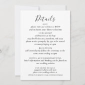 黒モダンい書結婚道 招待状 (裏面)