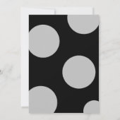 黒モダンい30th誕生日パーティー写真 招待状 (裏面)