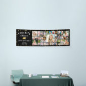 黒モダンおめでとうGRAD 45フォトコラージュ 横断幕 (トレードショー)