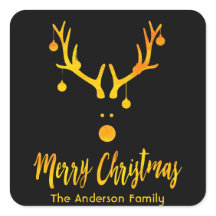 黒モダンおもしろいのサフェイクンタトナカイ金ゴールド