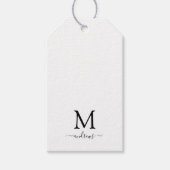 黒モダンおもしろいの可愛いクリスマスのトナカイ ギフトタグ (正面)