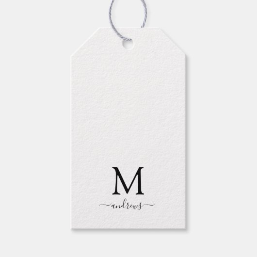 黒モダンおもしろいの可愛いクリスマスのトナカイ ギフトタグ (正面)