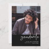 黒モダンおもしろいスシンプルクリプト4 招待状 (正面)