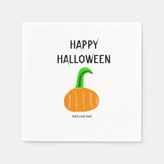 黒モダンこうもりスクリプトハローウィンパーティナプキン スタンダードカクテルナプキン (正面)