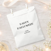 黒モダンこうもりスクリプトハローウィンパーティ優先バッグ フェイバーバッグ (クリップ留めされた状態)