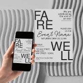 黒モダンとグレーニュートラル別れ招待状 セーブザデート