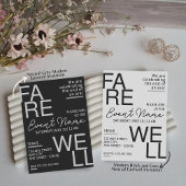 黒モダンとグレーニュートラル別れ招待状 セーブザデート