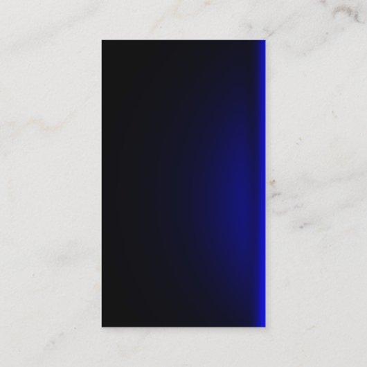 黒モダンとネオンブルーのデザイン 名刺 (裏面)
