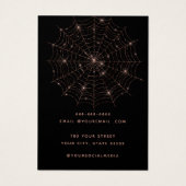 黒モダンとバラの金ゴールドイヤリング表示カード (裏面)