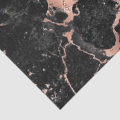 黒モダンとバラの金ゴールド大理石パターン 薄葉紙 (詳細)