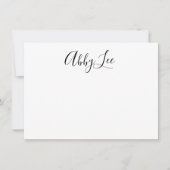 黒モダンとパステル文房具 サンキューカード (正面)