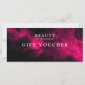 黒モダンとピンクの煙のギフト券/証明書 (正面)
