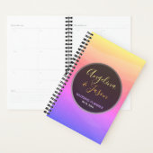 黒モダンとピンク結婚の プランナー手帳 (ディスプレー)