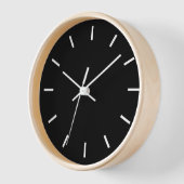 黒モダンと天然木 壁時計 (傾斜)