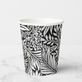 黒モダンと灰色のフローラ植物性紙カップ 紙コップ (右)