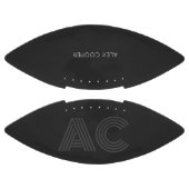 黒モダンと灰色のモノグラム アメリカンフットボール (パネル)