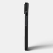 黒モダンと灰色のモノグラム Case-Mate iPhoneケース (裏面 / 左)