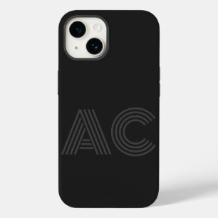 黒モダンと灰色のモノグラム Case-Mate iPhone 14ケース