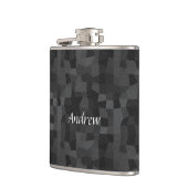 黒モダンと灰色の抽象芸術幾何学的 フラスク (左)