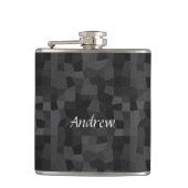 黒モダンと灰色の抽象芸術幾何学的 フラスク (正面)