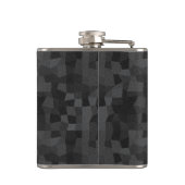 黒モダンと灰色の抽象芸術幾何学的 フラスク (裏面)