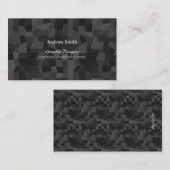 黒モダンと灰色の抽象芸術幾何学的 名刺 (正面/裏面)