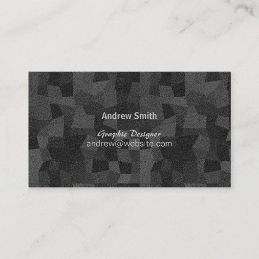 黒モダンと灰色の抽象芸術幾何学的 名刺 (正面)
