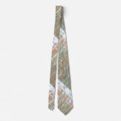 黒モダンと白と茶色と緑かわいいネックタイ ネクタイ (裏面)