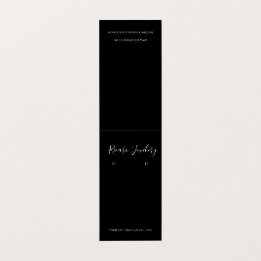 黒モダンと白のイヤリングの背景 名刺 (外部フラット)