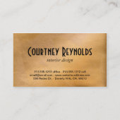 黒モダンと白のシェブロン模様の銅 名刺 (裏面)