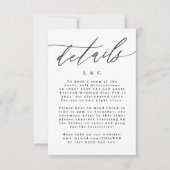 黒モダンと白のシンプルエンク結婚ロージャカード 出欠カード (正面)