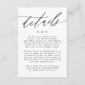 黒モダンと白のシンプルエンク結婚ロージャカード 出欠カード (正面)