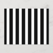 黒モダンと白のストライプ写真日付の保存 (裏面)