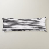 黒モダンと白のストライプ水色 ボディピロー (裏面)