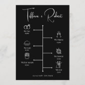 黒モダンと白のタイムラ結婚インアイコン プログラム (正面)