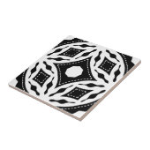 黒モダンと白のモザイク模様 タイル (側面)