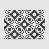 黒モダンと白のモザイク模様 薄葉紙 (正面)