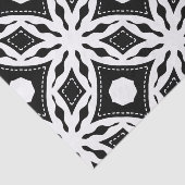 黒モダンと白のモザイク模様 薄葉紙 (詳細)