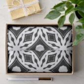 黒モダンと白のモザイク模様 薄葉紙 (ギフト)