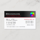 黒モダンと白のロクールゴプロフェッショナル 名刺 (裏面)