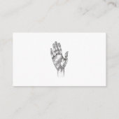 黒モダンと白の入れ墨アーティスト 名刺 (裏面)